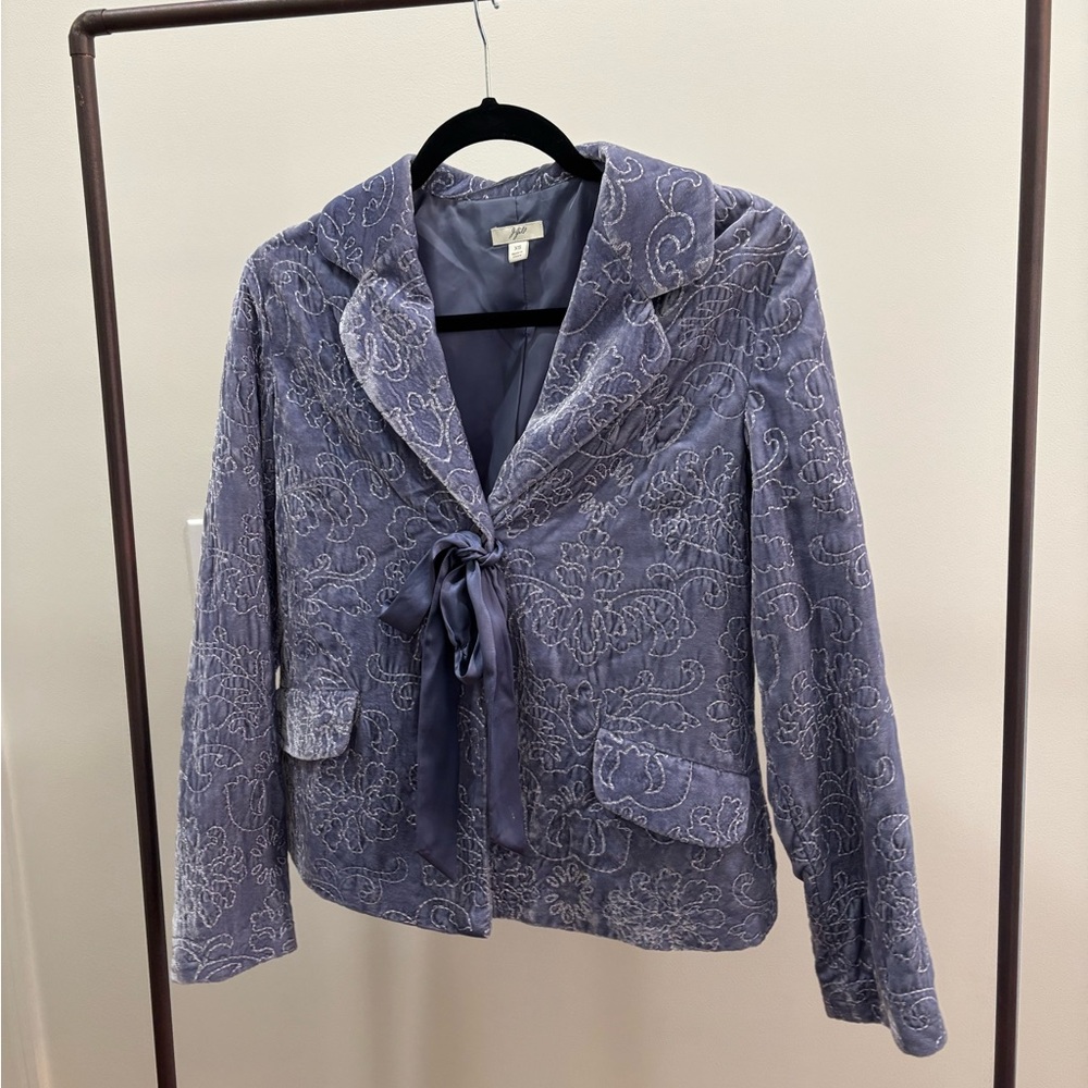J. Jill Lavender Embroidered Blazer